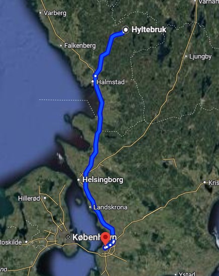 183 Km fra Malmø